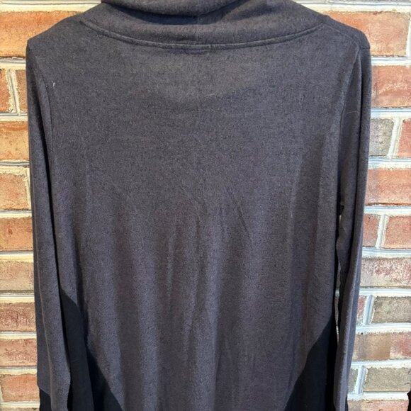 Verve Ami Womens Granite Heather Cowl Neck Long Sleeve Sweater Top L - Picture 6 of 8